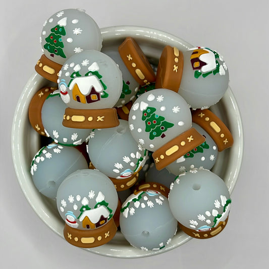 3D Snow Globe| Silicone Focal Bead