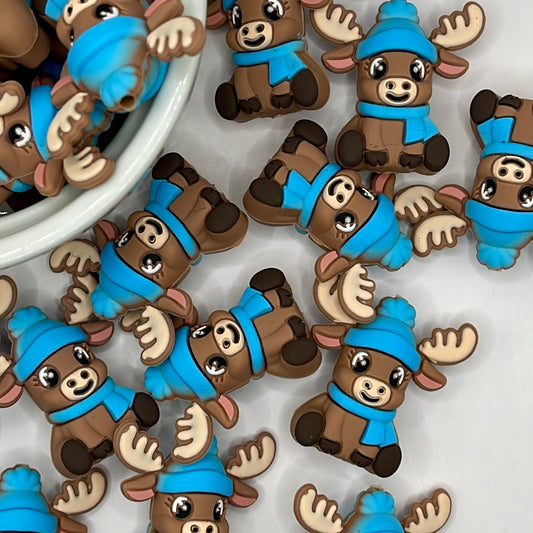 3D Blue Milly| Silicone Focal Beads
