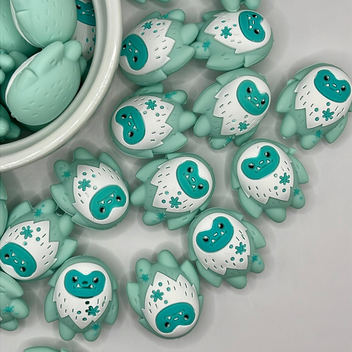 3D Iceberg Yeti| Silicone Focal Beads