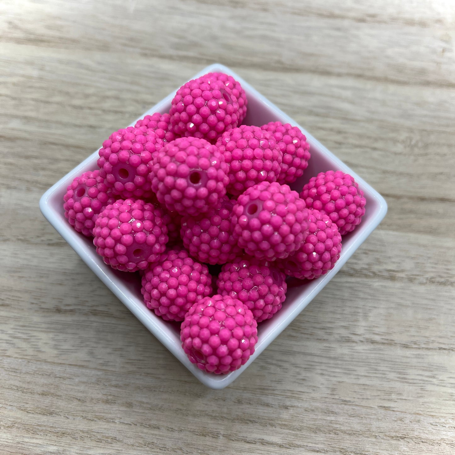 20mm Bubble Gum|Rhinestone Acrylic Beads