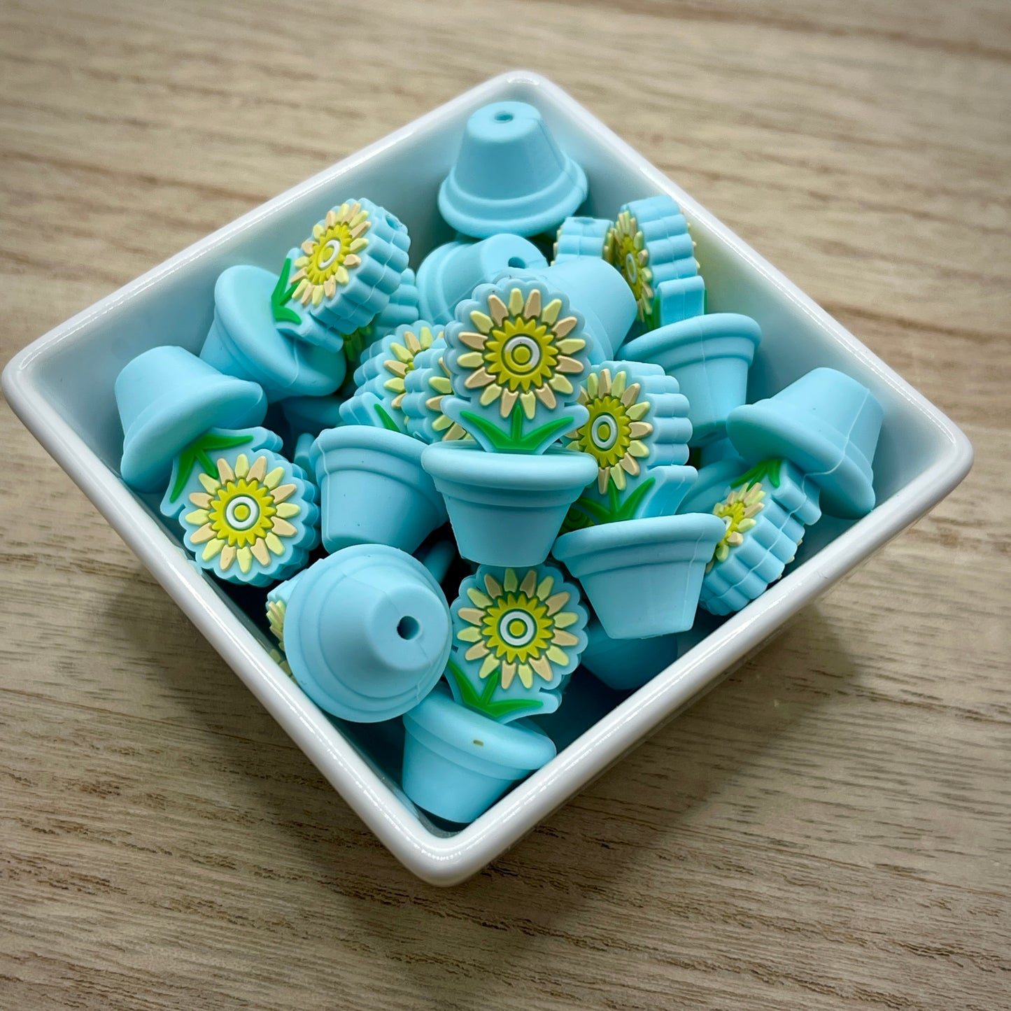 Garden Flower Pot| Silicone Focal Beads