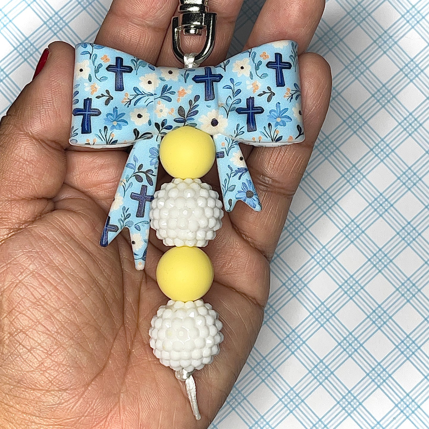 Grace in Bloom| Beaded Keychain