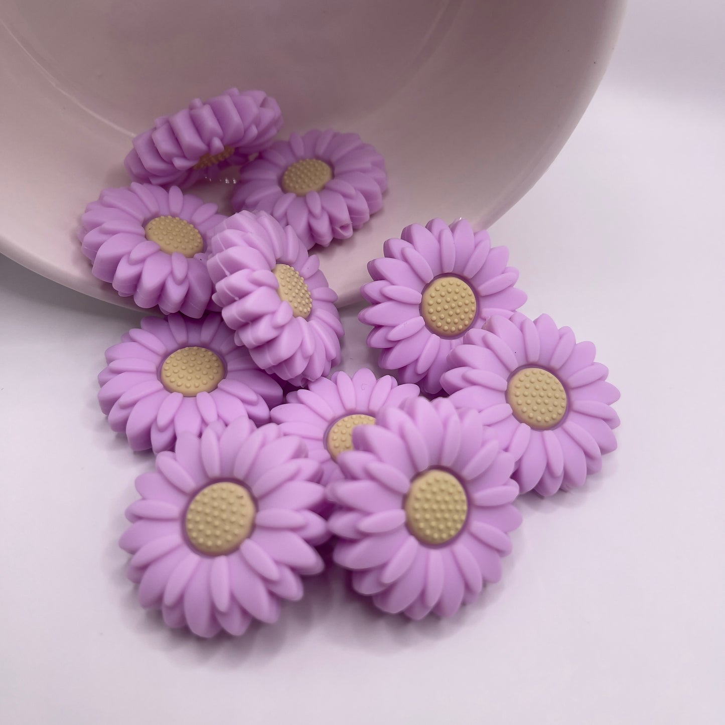 Daisy Flower Focal Beads| Silicone Focal Beads