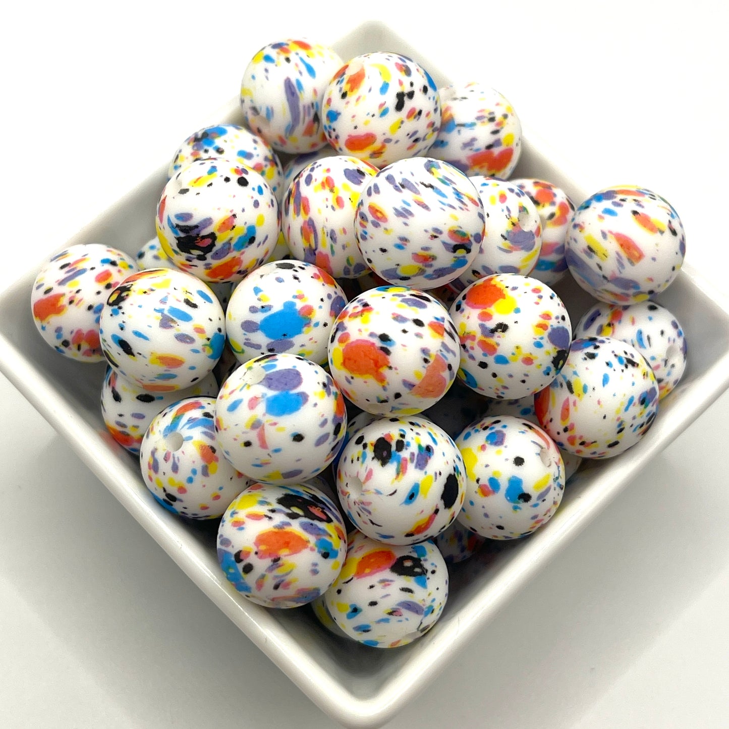 Simply Speckled- Silicone Printed Beads
