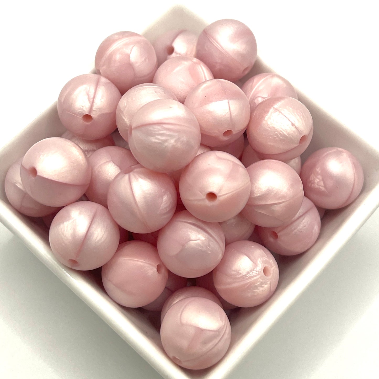 Pink Glaze- 15mm Silicone Beads