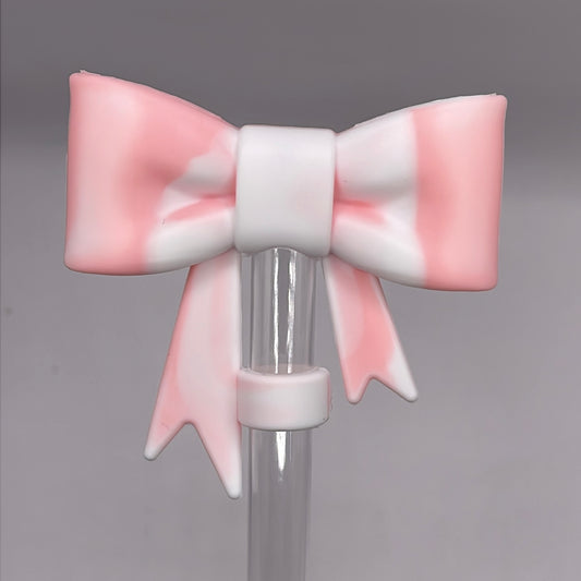 Pink Glazed Straw Topper| Silicone Topper