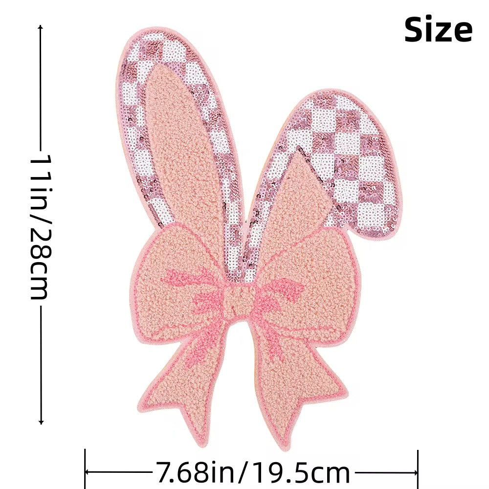 chenille and sequin patch