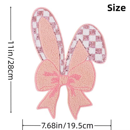 chenille and sequin patch