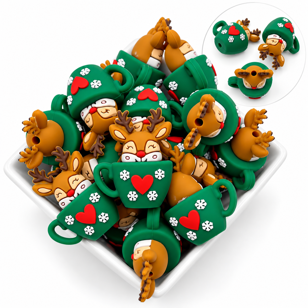 Cozy Rudolph- Silicone Focal Beads