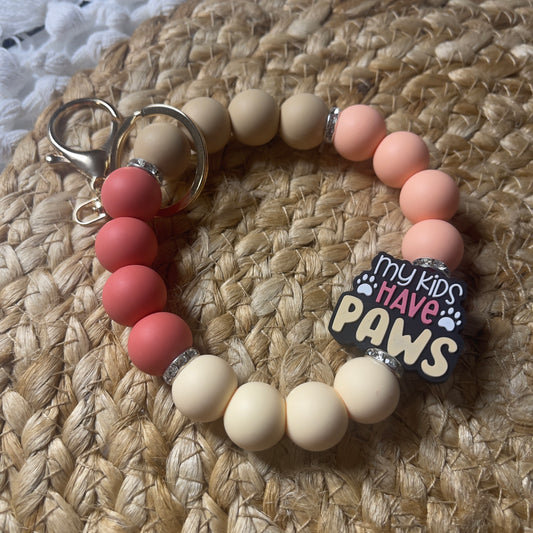 DIY keychain silicone beads wristlets custom made 