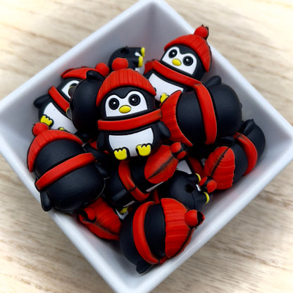 3D Cozy Penguin| Silicone Focal Beads