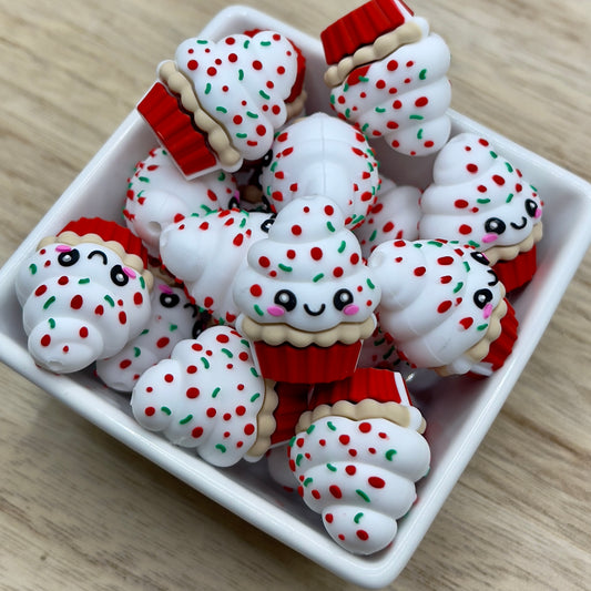 Holiday Cupcake| Silicone Focal Beads