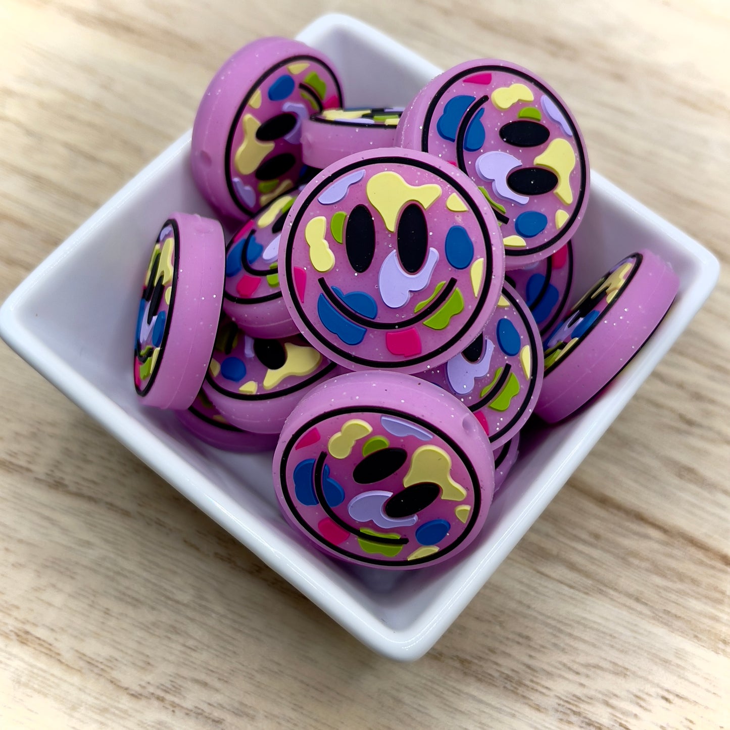Colorful Smiley| Silicone Focal Beads