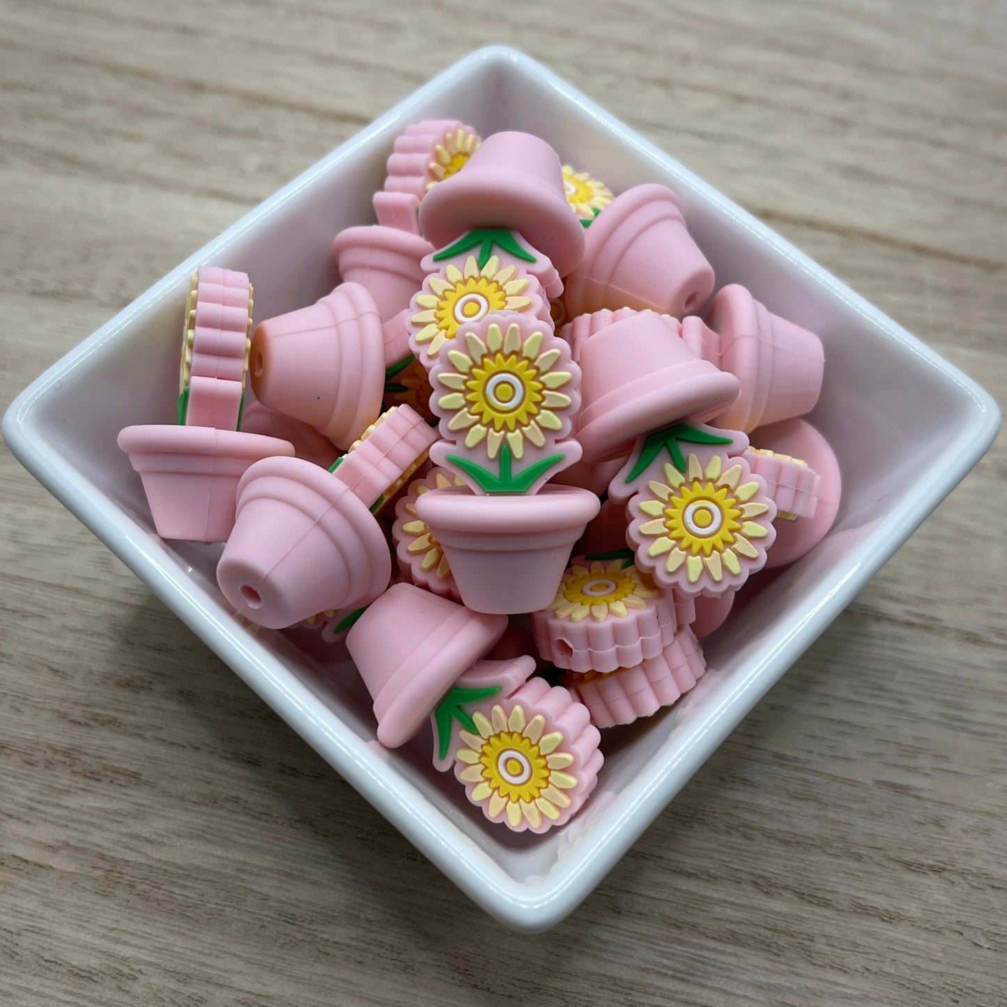 Garden Flower Pot| Silicone Focal Beads