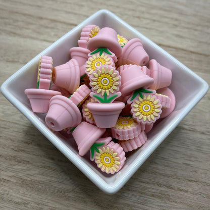 Garden Flower Pot| Silicone Focal Beads