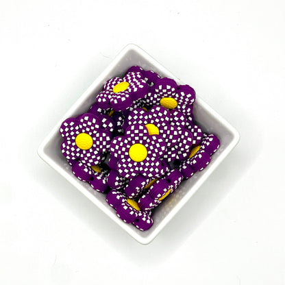 Daisy Checkered|Silicone Focal Beads