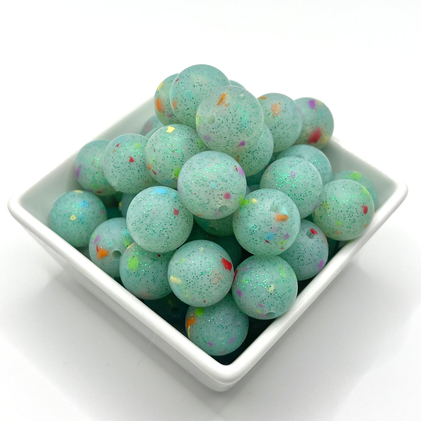 Fairy Dust Mint| Silicone Beads