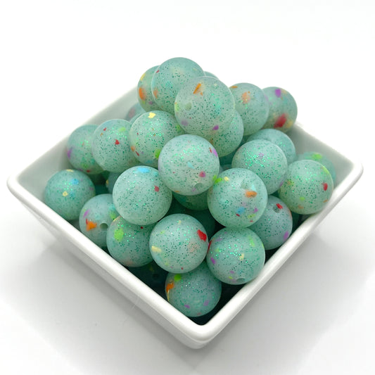 Fairy Dust Mint| Silicone Beads