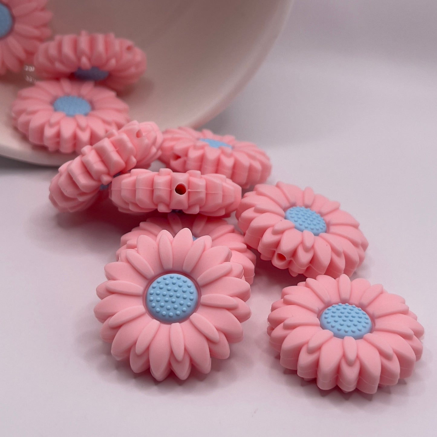Daisy Flower Focal Beads| Silicone Focal Beads