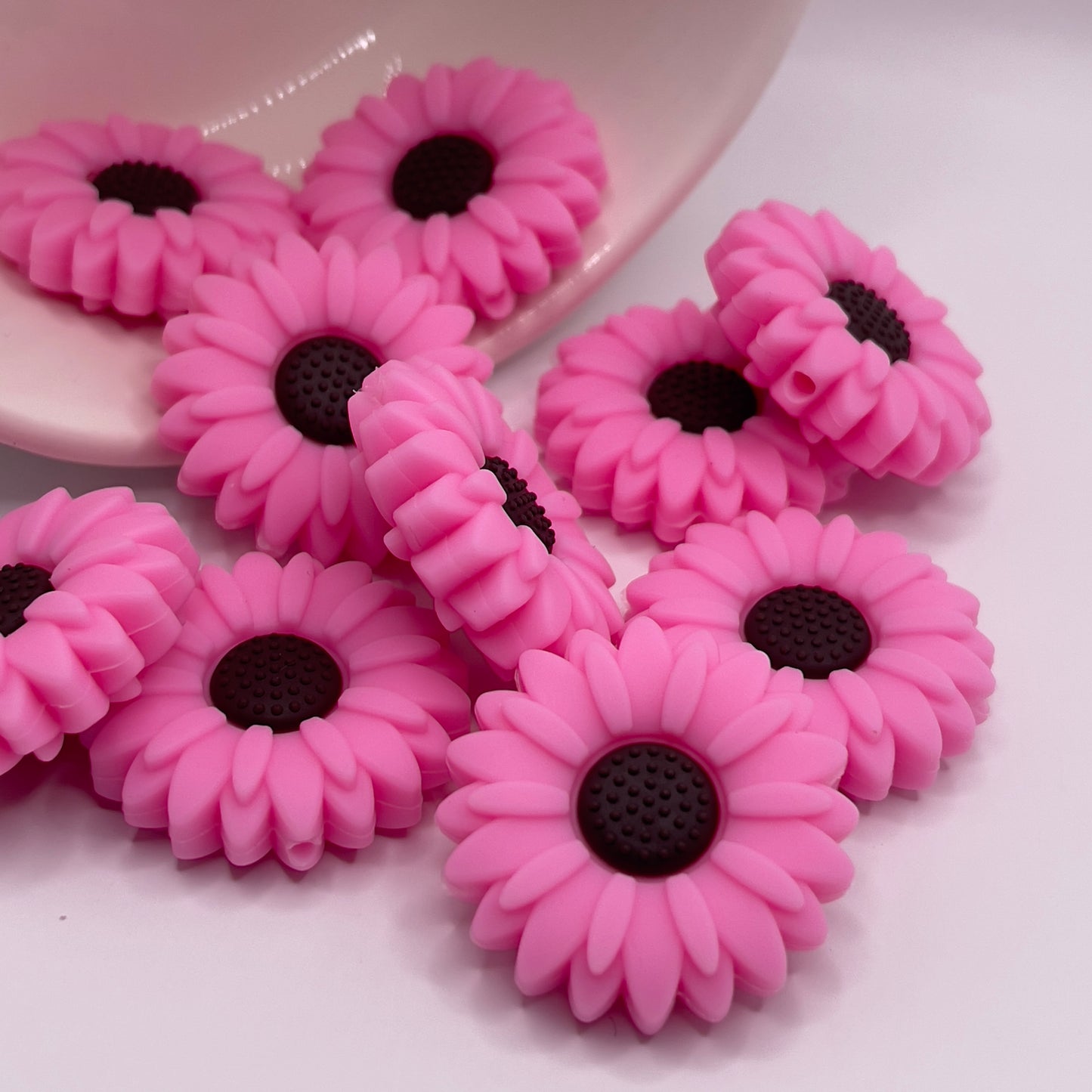 Daisy Flower Focal Beads| Silicone Focal Beads