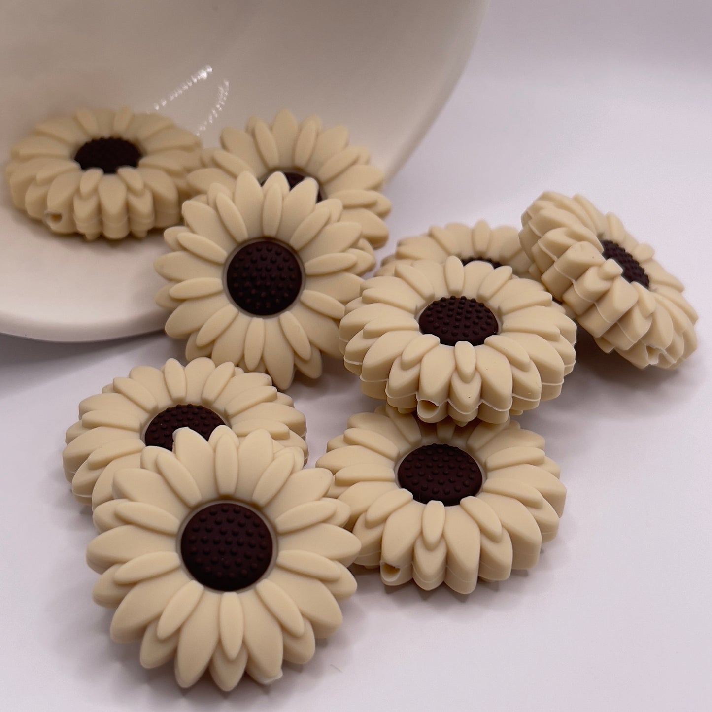 Daisy Flower Focal Beads| Silicone Focal Beads