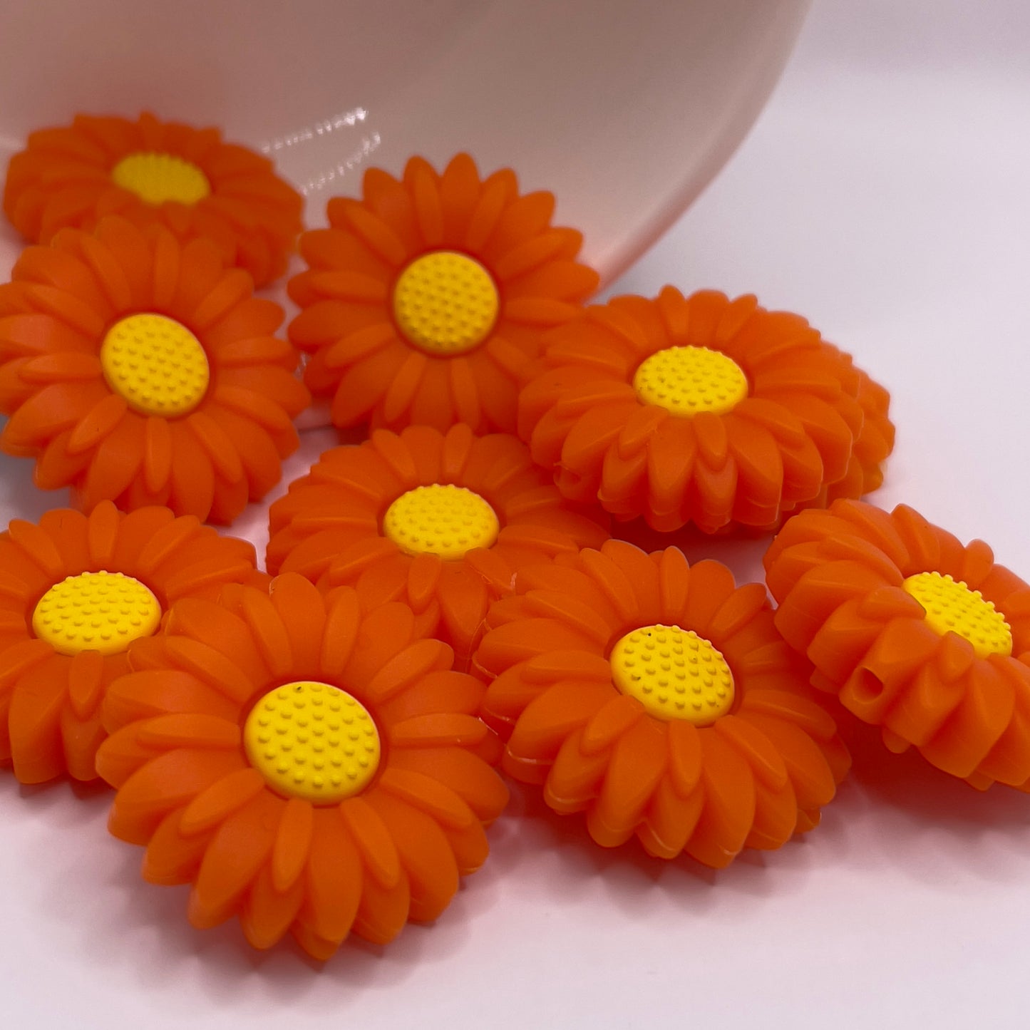 Daisy Flower Focal Beads| Silicone Focal Beads