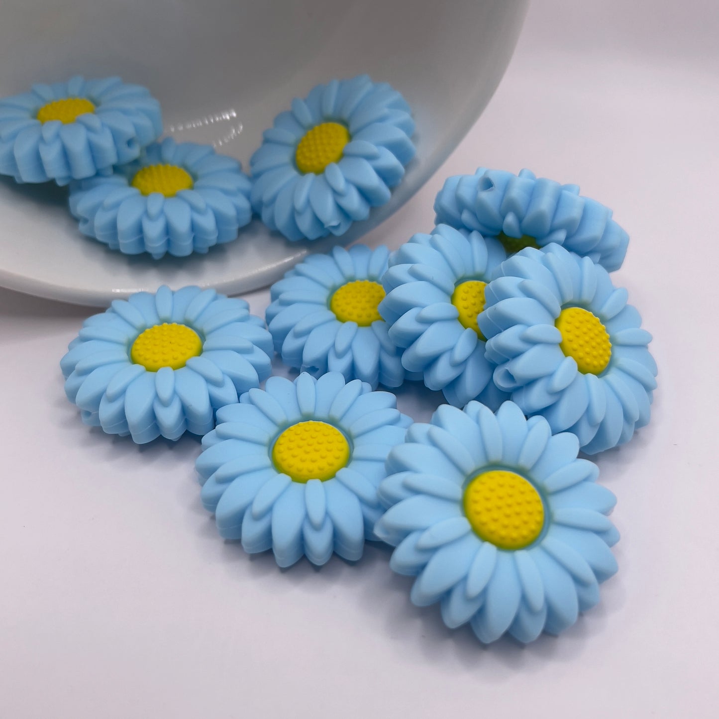Daisy Flower Focal Beads| Silicone Focal Beads