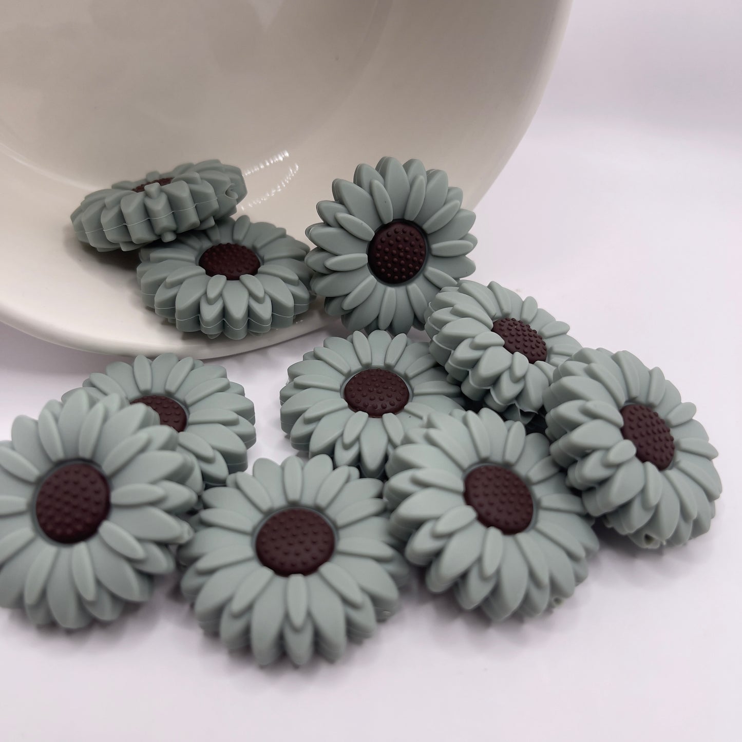 Daisy Flower Focal Beads| Silicone Focal Beads