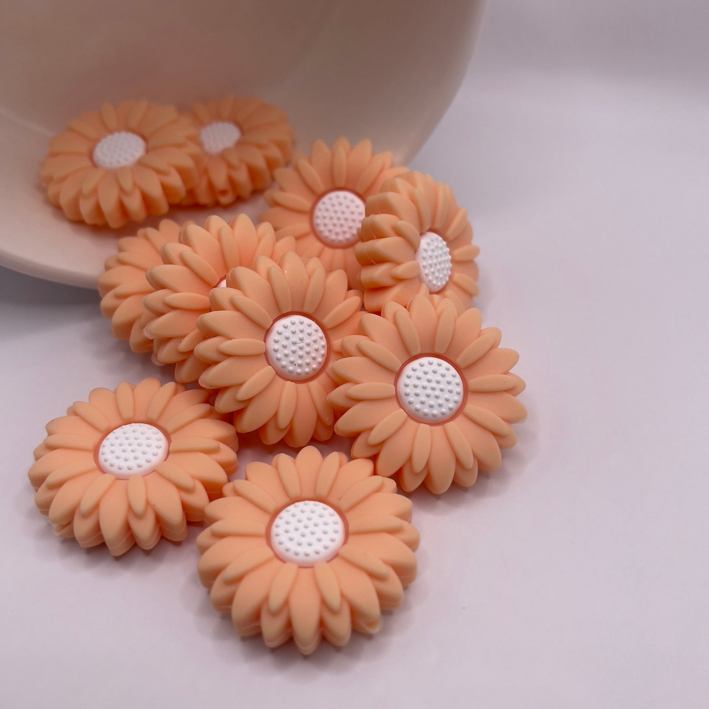 Daisy Flower Focal Beads| Silicone Focal Beads