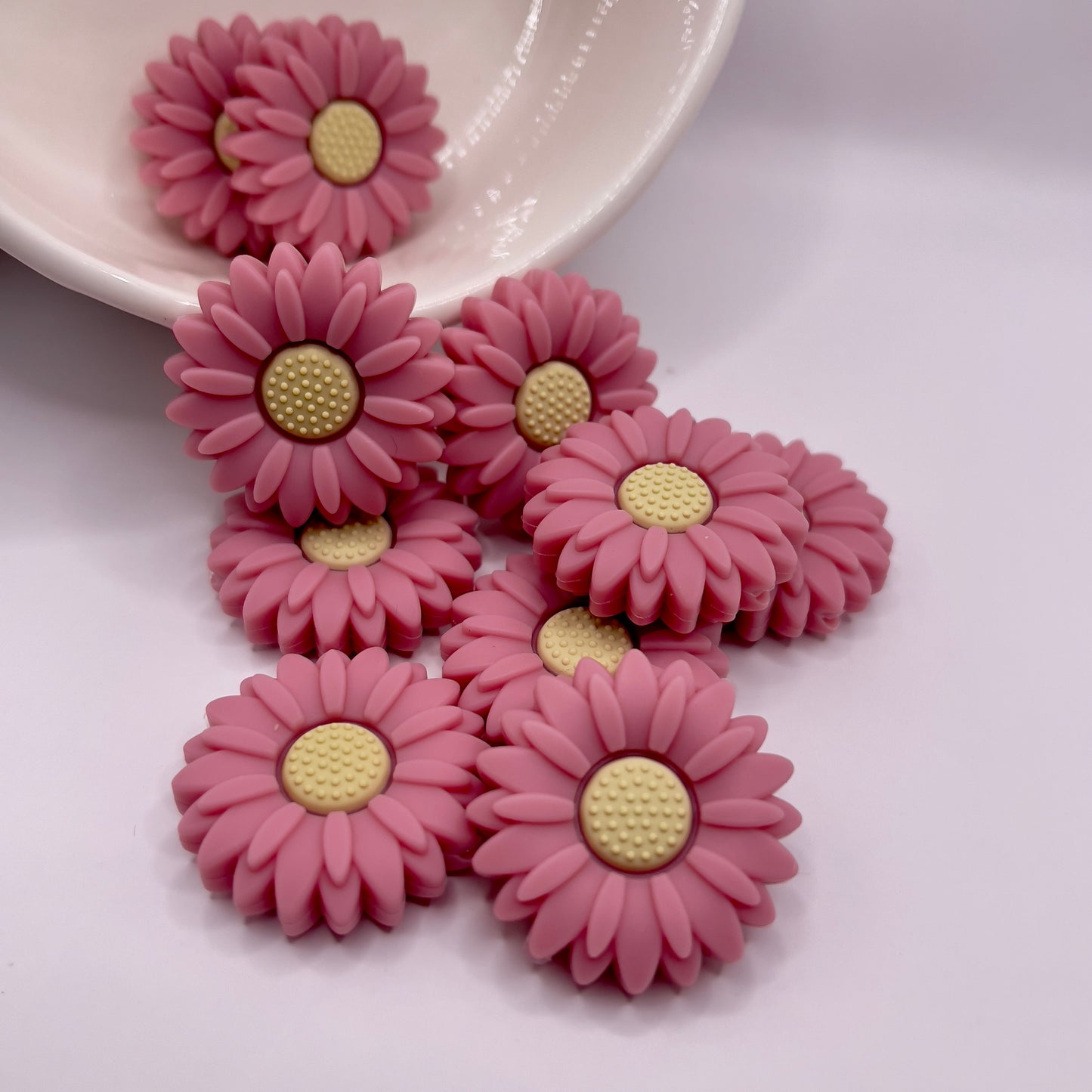 Daisy Flower Focal Beads| Silicone Focal Beads