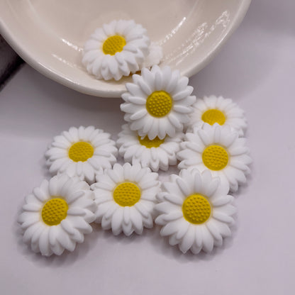 Daisy Flower Focal Beads| Silicone Focal Beads