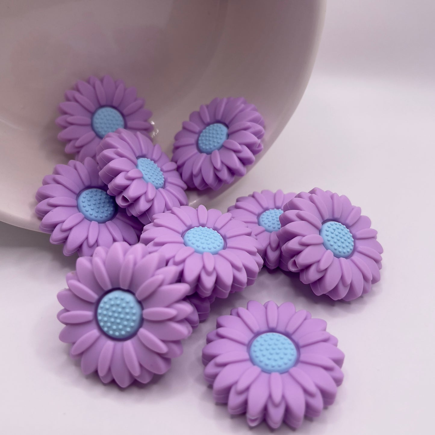 Daisy Flower Focal Beads| Silicone Focal Beads