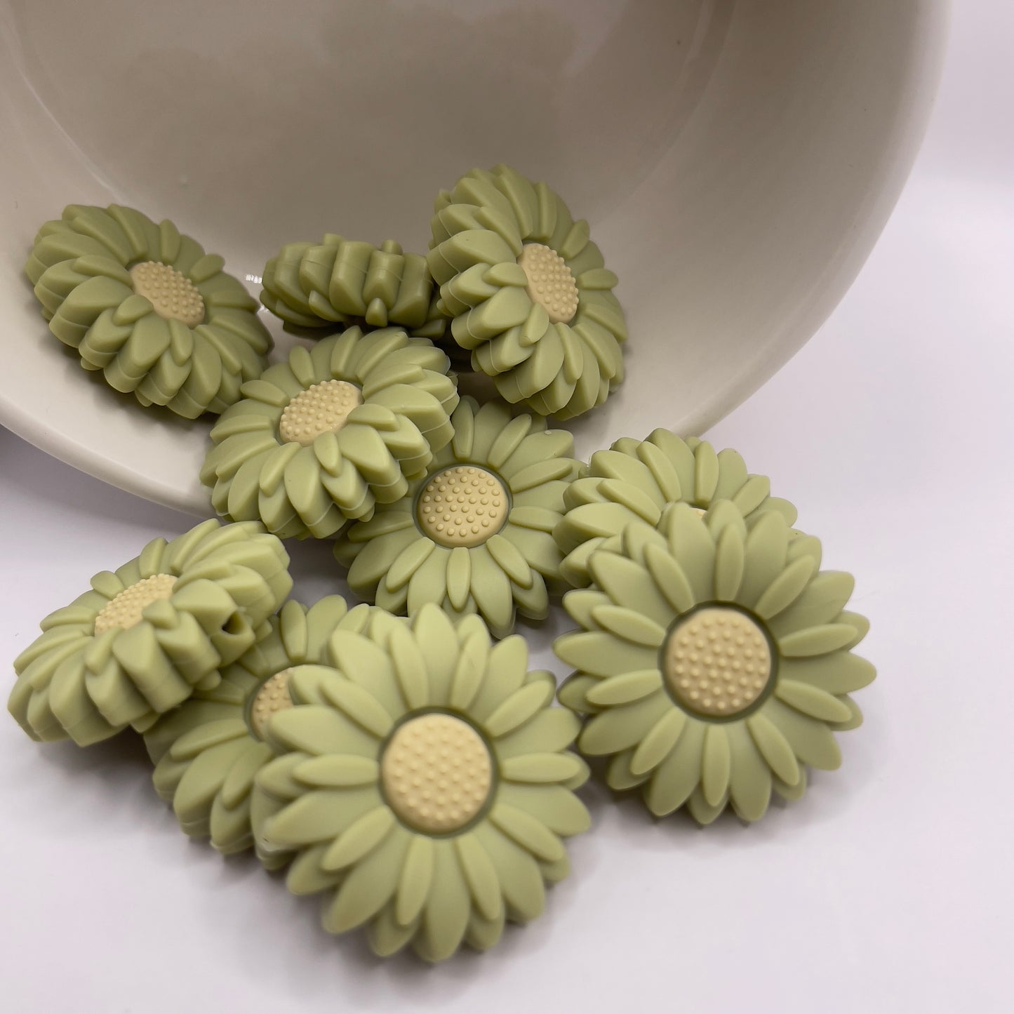 Daisy Flower Focal Beads| Silicone Focal Beads