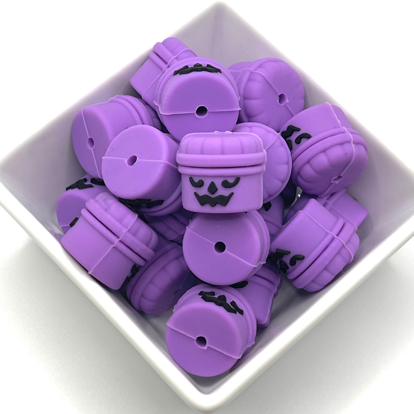 3D Purple Basket- Silicone Focal Beads