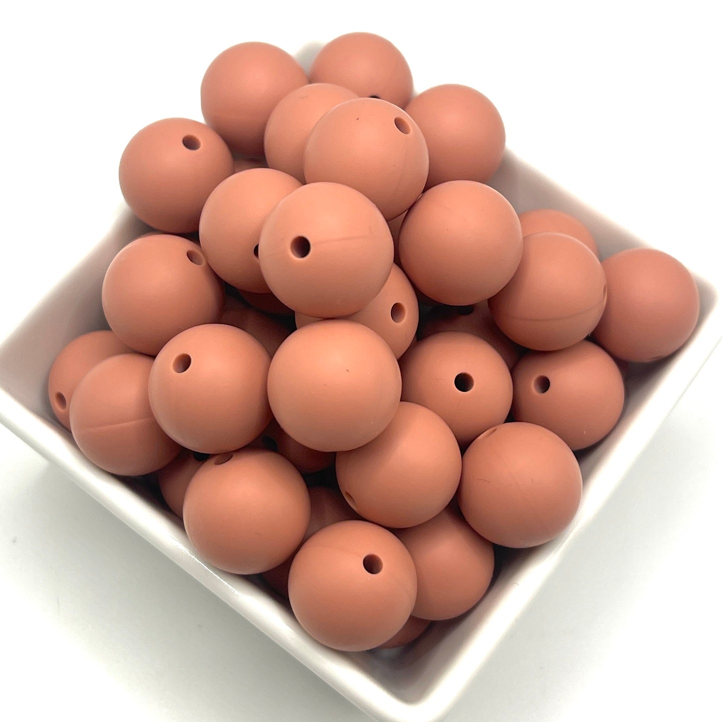 Blush- 15mm Silicone Beads