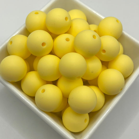 Lemon Drop- 15mm Silicone Beads
