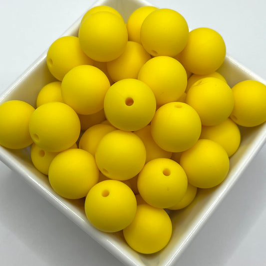 Hello Sunshine- 15mm Silicone Beads