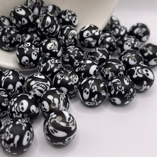 Skeleton Printed Beads| Silicone Printed Beads