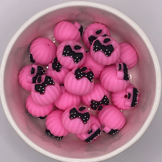 3D Pink Pumpkin Bow