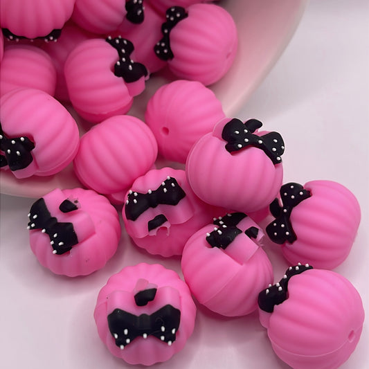3D Pink Pumpkin Bow