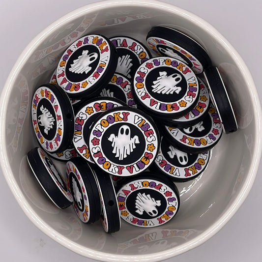 Spooky Vibes Ghost Focal Silicone Focal Beads
