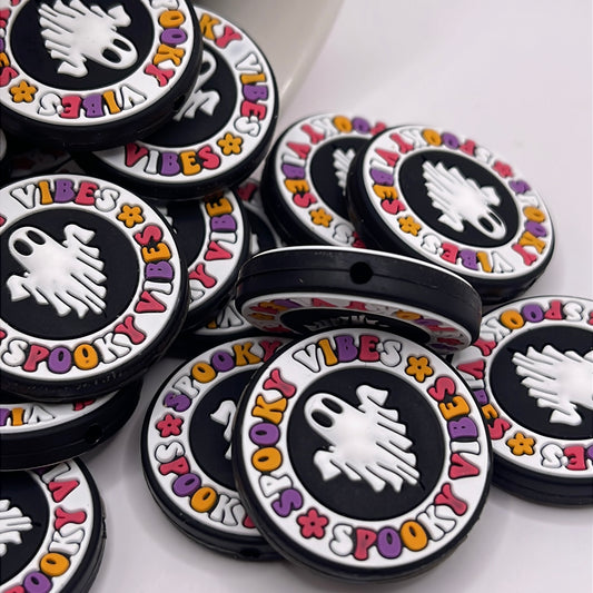 Spooky Vibes Ghost Focal Silicone Focal Beads