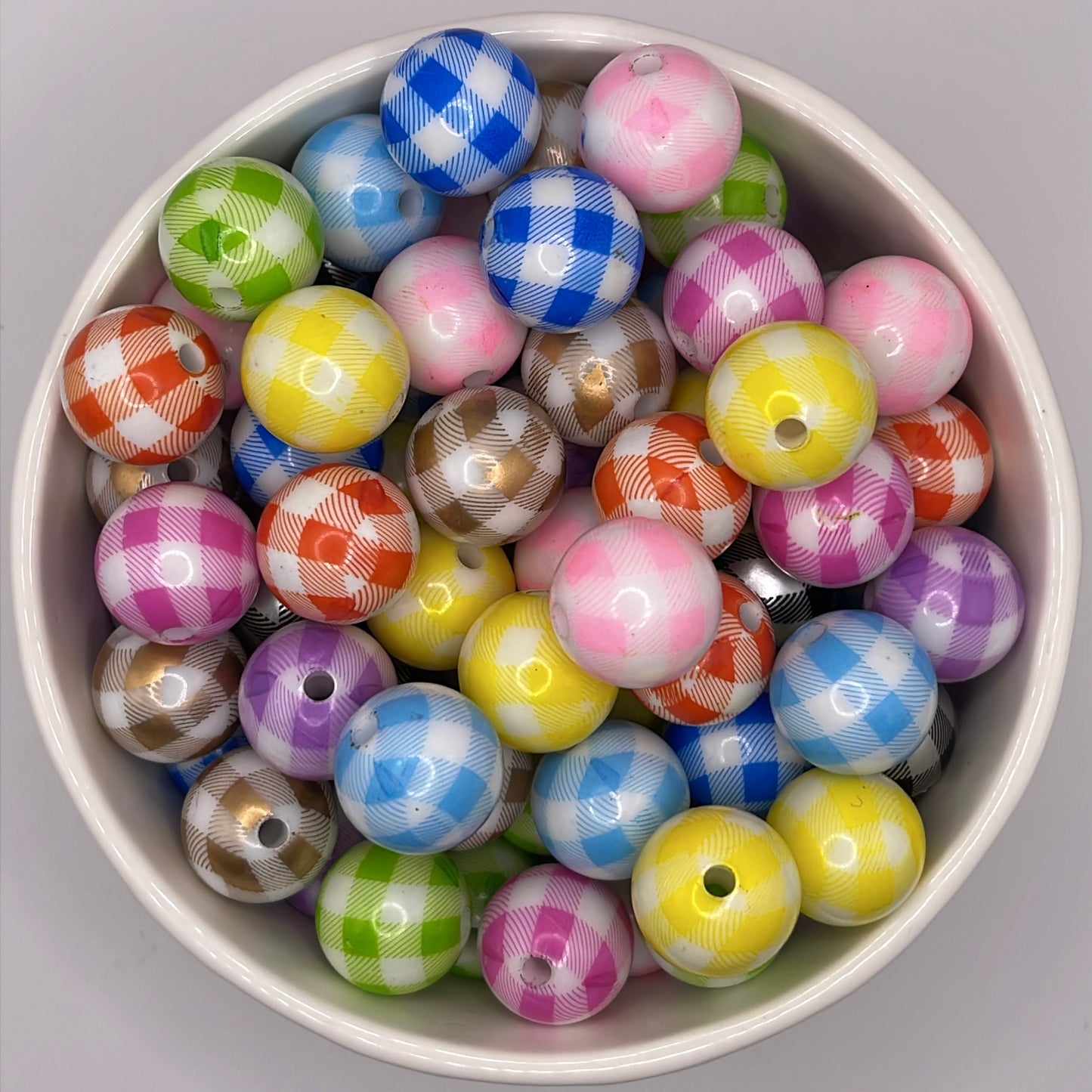 16mm Checker Acrylic| Acrylic Beads