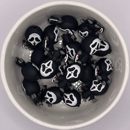 3D Ghost Face Focal| Silicone Focal Beads