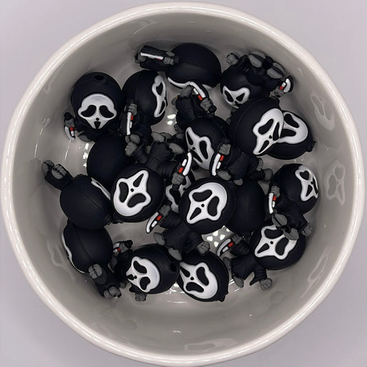 3D Ghost Face Focal| Silicone Focal Beads