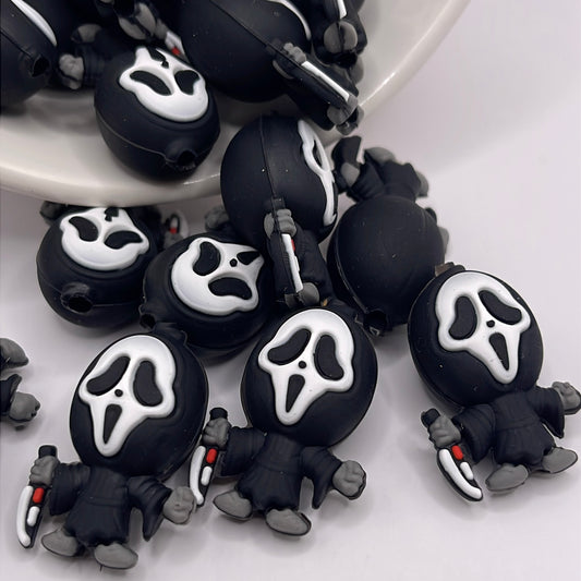 3D Ghost Face Focal| Silicone Focal Beads