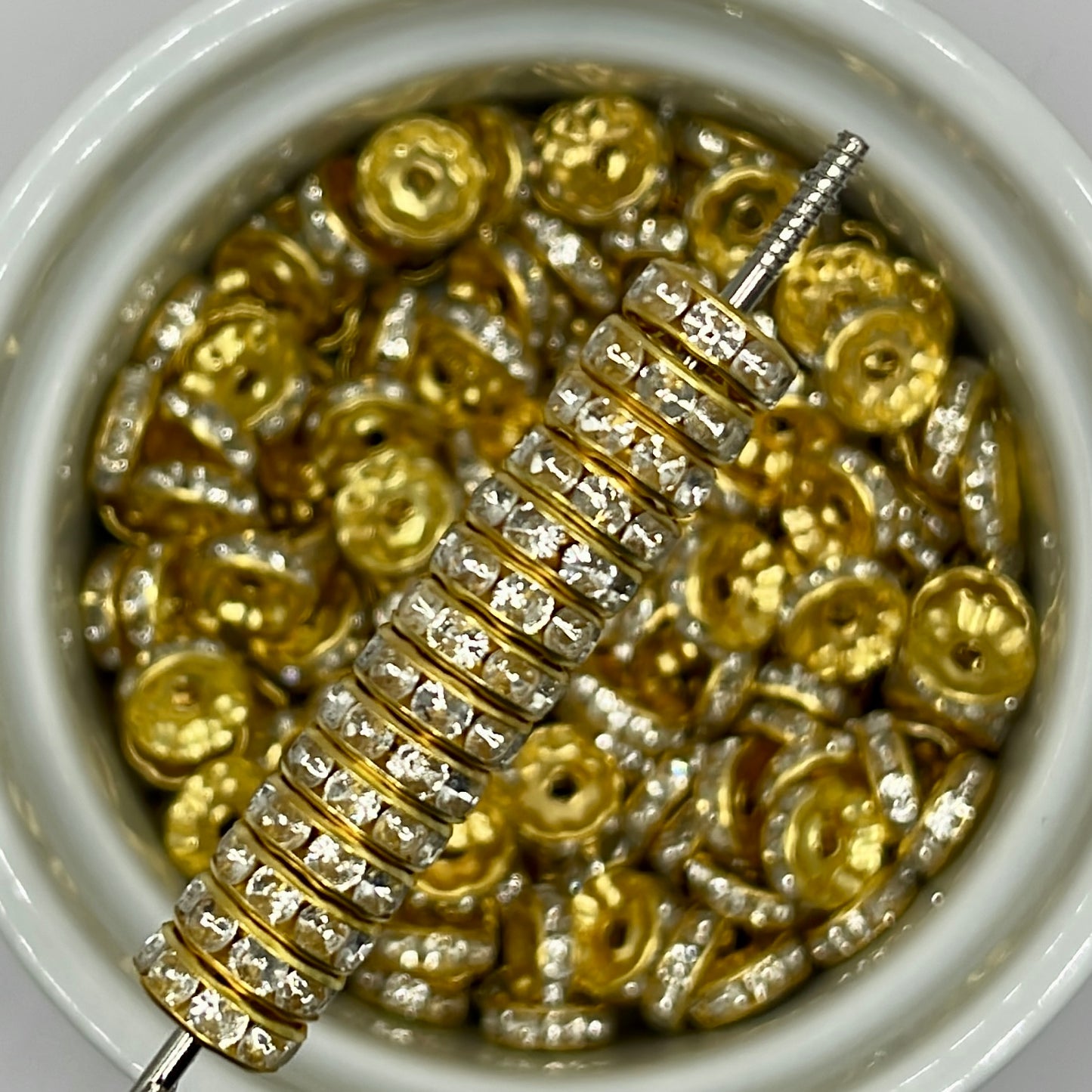 10mm Diamond Spacers| Spacer Beads