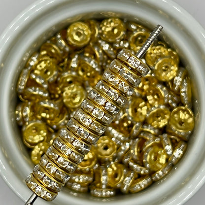 10mm Diamond Spacers| Spacer Beads