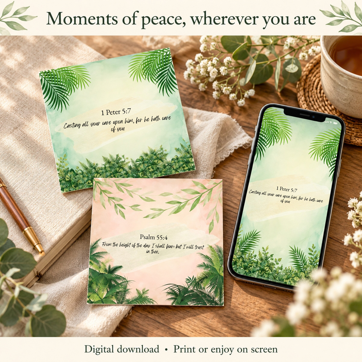 Catholic Scripture Cards for Anxiety