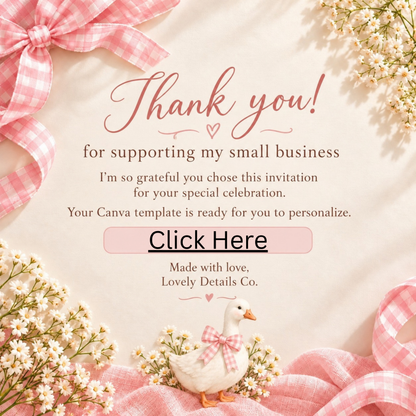 Pink Silly Goose Baby Shower Invitation